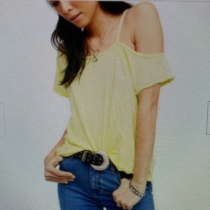 2 Free People Coraline one cold shoulder Tee’s